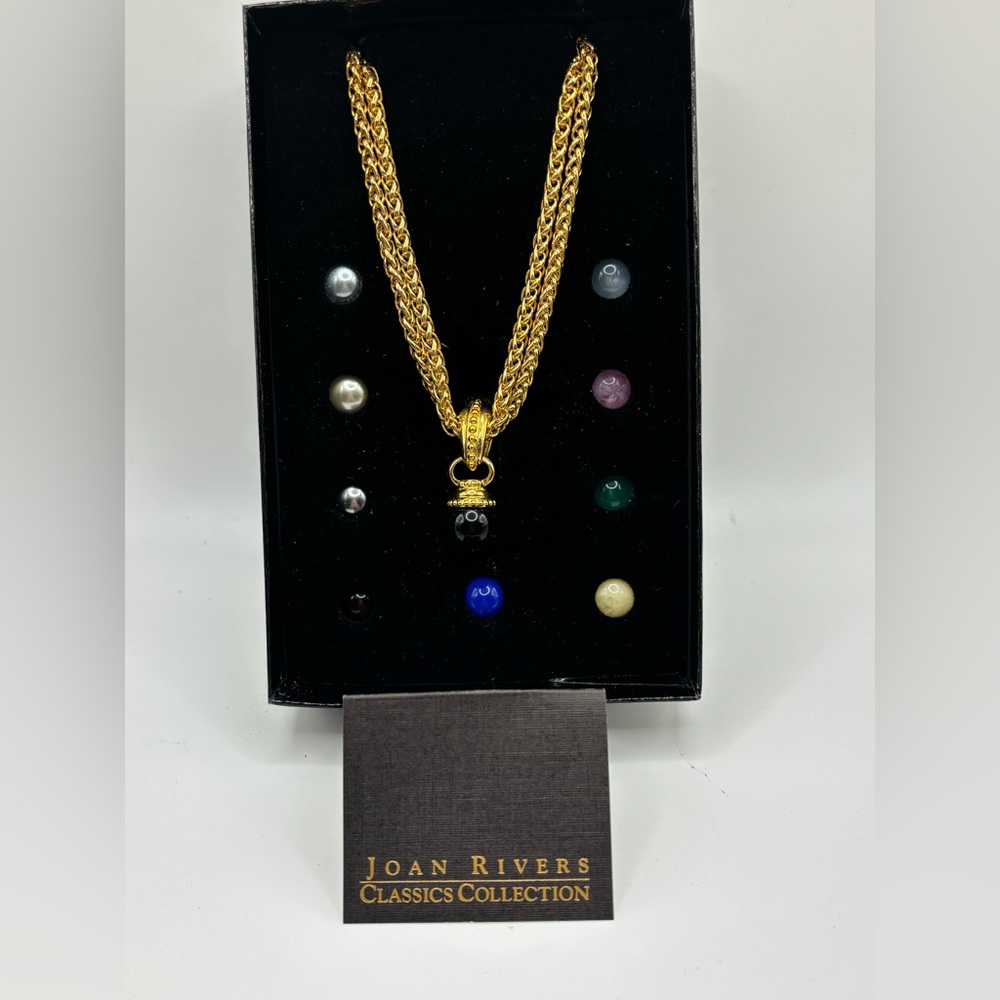 Joan Rivers Gold Necklace with Colorful Beads